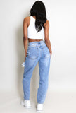 Ripped Two Tone Jeans