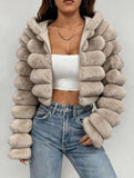 Women’s Hooded Plush Coat