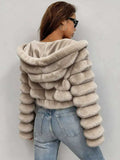 Women’s Hooded Plush Coat