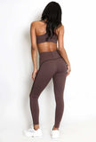 Contrast Lining Muscle Back Gym Set