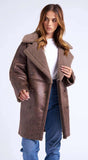 Chocolate Mid Length Bonded Coat