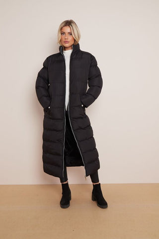Black Maxi Puffer Coat