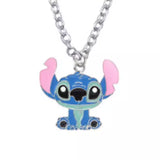Lilo and Stitch Ohana Enamel Silver Pendant Necklace