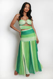 Starfish Tie Bandeau Top And Maxi Skirt Set