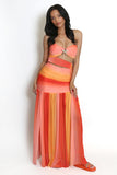 Starfish Tie Bandeau Top And Maxi Skirt Set