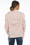 Straps Trim Mock Neck Jumper