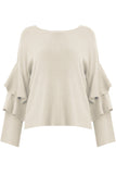 Layered Sleeve Knitted Jumper
