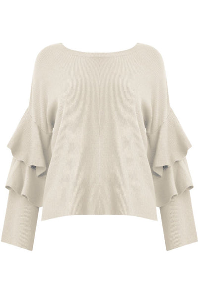 Layered Sleeve Knitted Jumper
