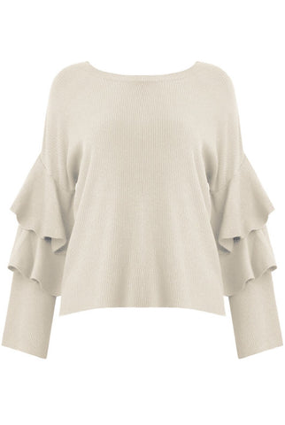 Layered Sleeve Knitted Jumper