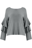 Layered Sleeve Knitted Jumper