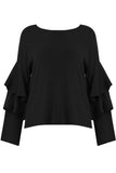 Layered Sleeve Knitted Jumper