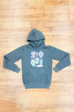 Oversized Printed Pullover Fleece Hoodie