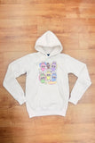 Oversized Printed Pullover Fleece Hoodie
