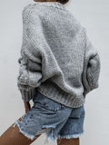 Braided Sleeve Chunky Knitted Jumper