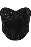 Sequin Metallic Corset Top