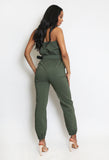 Belted Cargo Pocketed Bandeau Jumpsuit