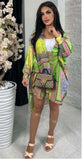 Scarf Print Oversized Floral Shirt