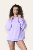 Ladies Oversized White Fox Print Hoodie