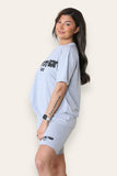 Ladies White Fox Offstage Lounge Cycling Short Set