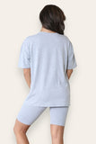 Ladies White Fox Offstage Lounge Cycling Short Set