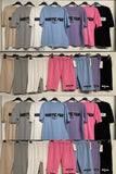 Ladies White Fox Offstage Lounge Cycling Short Set
