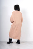 Longline Balloon Sleeve Knitted Cardigan