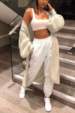Longline Balloon Sleeve Knitted Cardigan