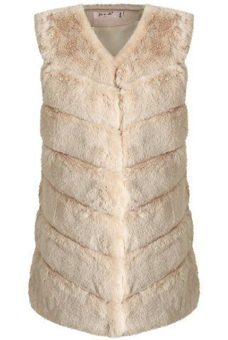 Cream Layer Fur Gilet