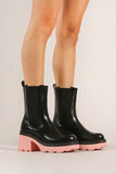 Chunky Sole Ankle Biker Boots