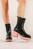 Chunky Sole Ankle Biker Boots
