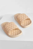 Beige Pyramid Padded Sliders