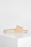 Beige Pyramid Padded Sliders