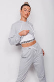 White Love Tape Trim Crop Vest