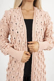 Dusty Bubble Knit Chunky Longline Cardigan