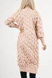 Dusty Bubble Knit Chunky Longline Cardigan