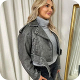 Black Cargo Distressed PU Leather Biker Jacket