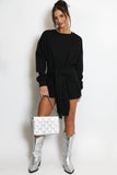 Tie Front Sweatshirt Dress