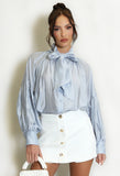 Satin Pussy Bow Blouse
