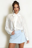 Satin Pussy Bow Blouse