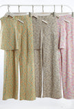 Space Dye Knit Crop Top And Trouser Set.