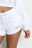 Soho London Cropped Hoodie And Shorts Set