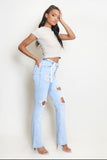 Ripped Straight Fit Denim Jeans