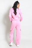 Jersey Sweatshirt and Wide Leg Cargo Set