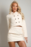 Quilted Cropped Jacket & Mini Skirt Co-Ord