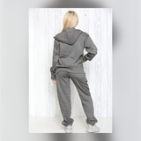 Plus Size Charcoal Oversized Tracksuit