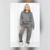 Plus Size Charcoal Oversized Tracksuit