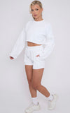 Oversized Crop Top & Shorts Fleece Co-ord