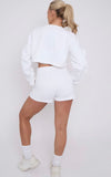 Oversized Crop Top & Shorts Fleece Co-ord