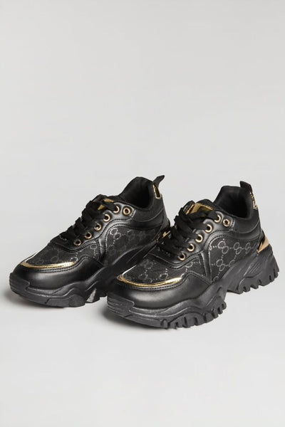 Black Designers Inspired Lace Up Chunky Trainers