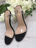 Perspex Wrap Ankle Block Heels